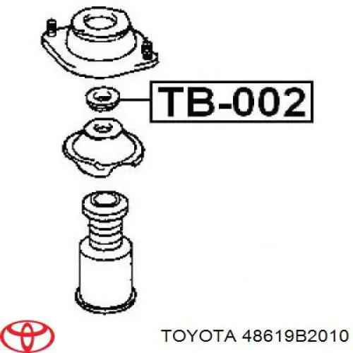 Підшипник опорний амортизатора, переднього 48619B2010 Toyota