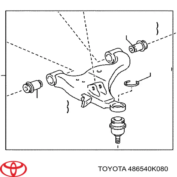Сайлентблок переднього нижнього важеля на Toyota Fortuner N15, N16