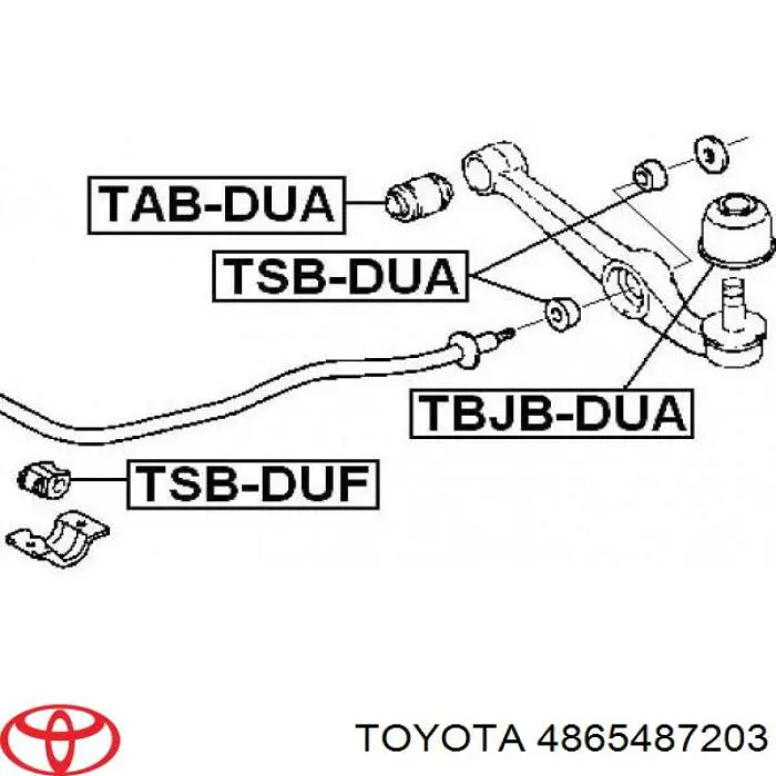 Сайлентблок переднього нижнього важеля 4865487203 Toyota