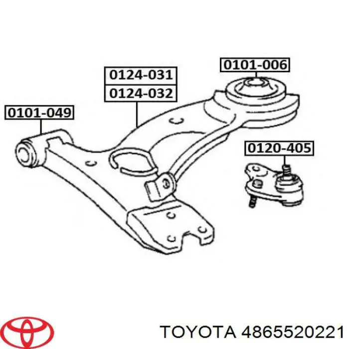 Сайлентблок переднього важеля 4865520221 Toyota