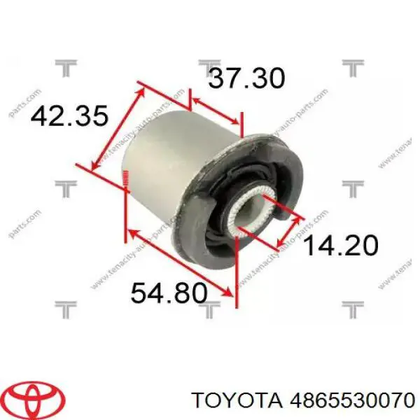 4865530070 Toyota Сайлентблок переднього нижнього важеля