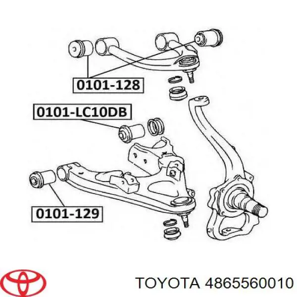 Сайлентблок нижнього важеля передньої підвіски Toyota 4865560010 ціна, від 15.92 USD