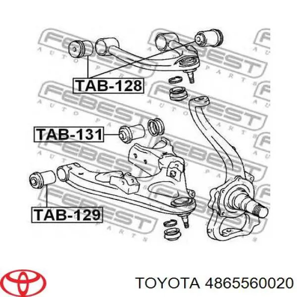 Сайлентблок переднього нижнього важеля 4865560020 Toyota