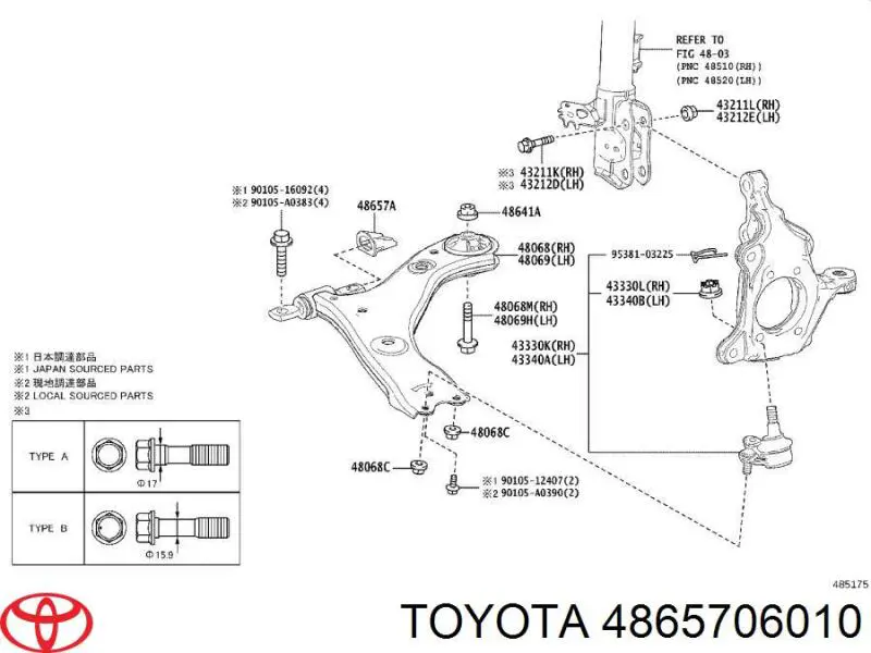  4865706010 Toyota