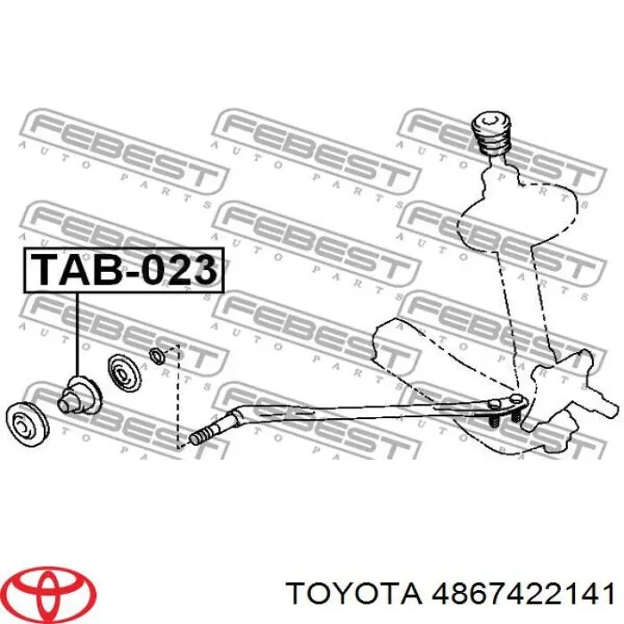 Сайлентблок торсиону 4867422141 Toyota