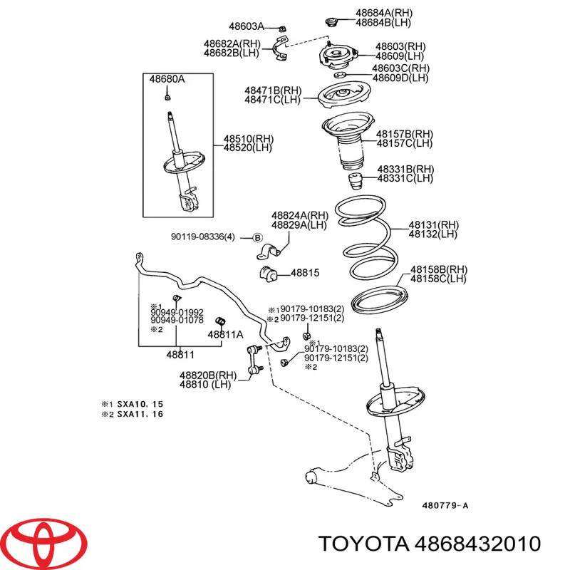  Toyota 4868432010 ціна, від 5.07 USD