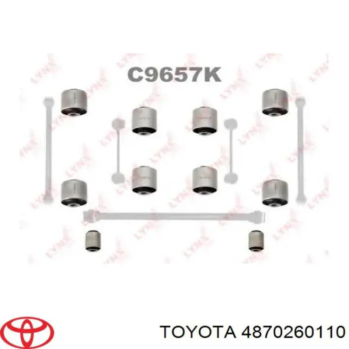 Сайлентблок заднього поздовжнього важеля 4870260110 Toyota