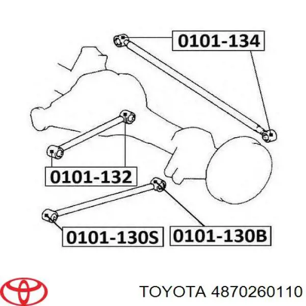 4870260110 Toyota Сайлентблок задньої балки