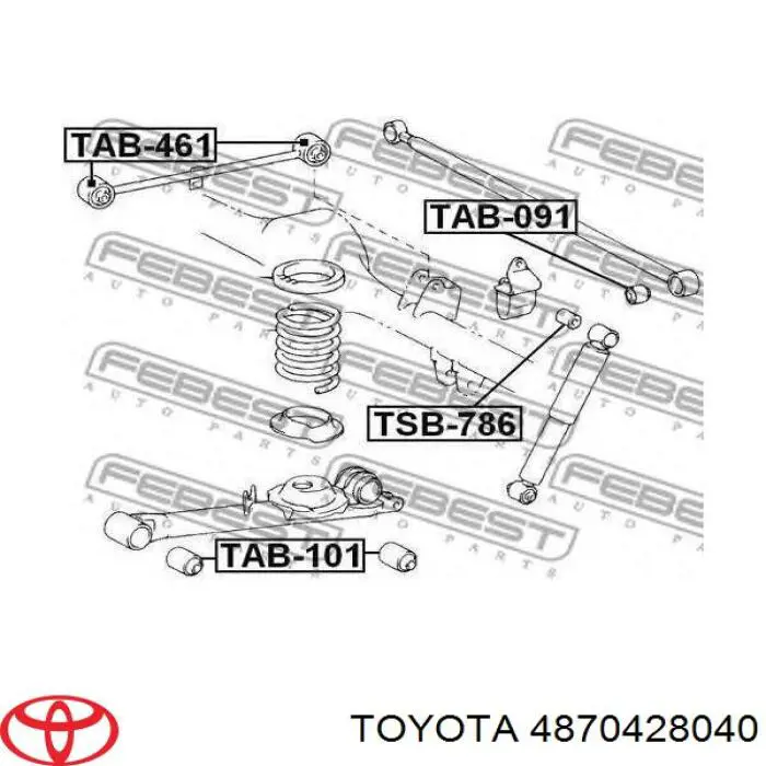 T25CR4E RBI Сайлентблок задньої тяги