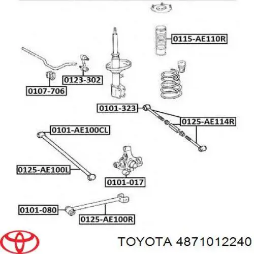 Тяга поперечна задньої підвіски 4871012240 Toyota