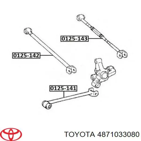 4871033080 Toyota тяга поперечна задньої підвіски