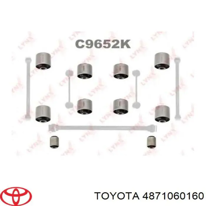 4871060160 Toyota Важіль/тяга задньої підвіски подовжній верхній, лівий/правий