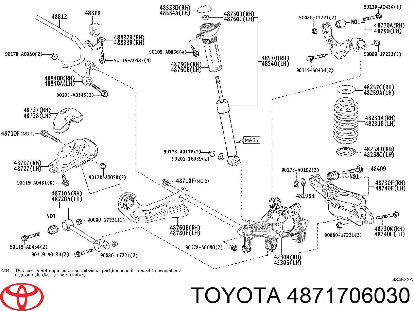  Toyota 4871706030 ціна, від 44.44 USD