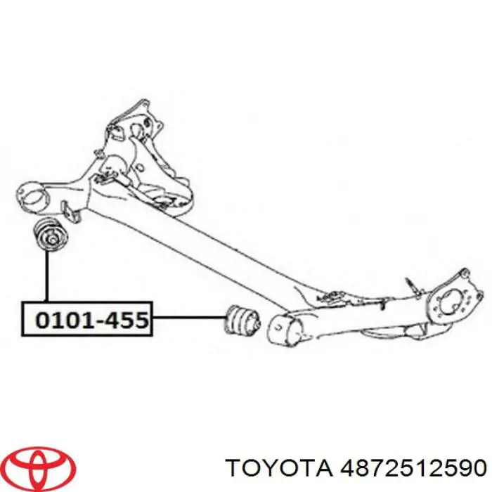 4872512590 Toyota сайлентблок задньої балки/підрамника