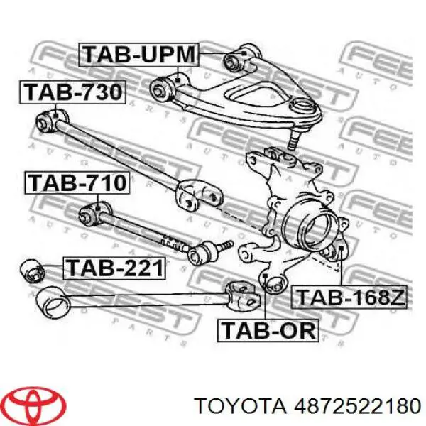 Купити 4872522180 Toyota Сайлентблок цапфи задньої