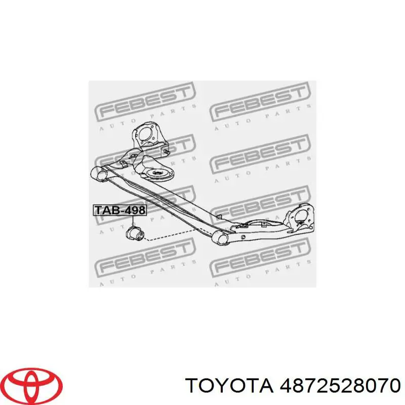4872528070 Toyota сайлентблок задньої балки/підрамника