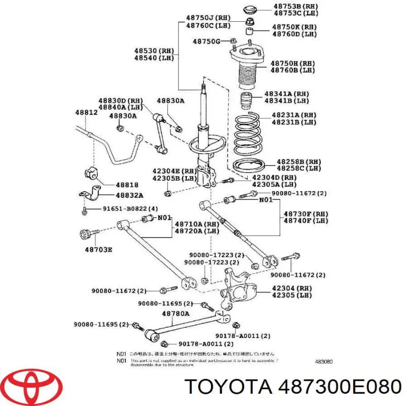  487300E080 Toyota