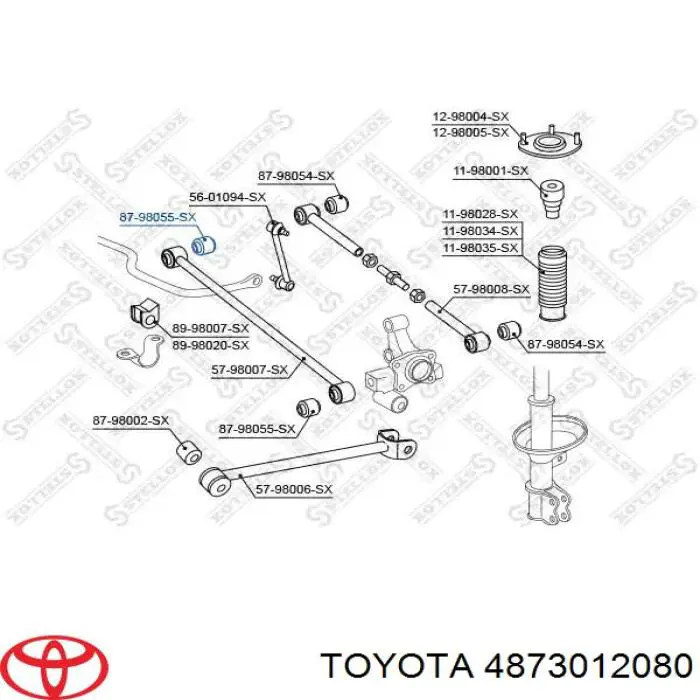 4873012080 Toyota тяга поперечна задньої підвіски