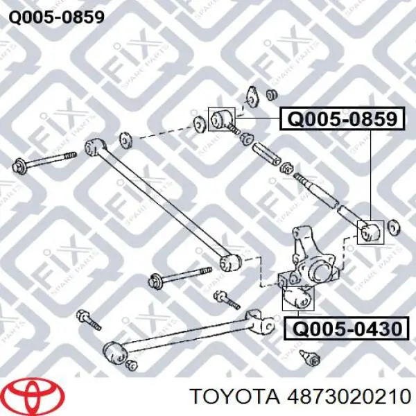 Тяга поперечна задньої підвіски 4873020210 Toyota