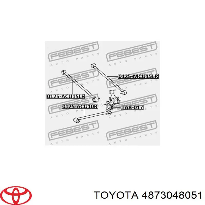 4873048051 Toyota Розтяжка задньої підвіски