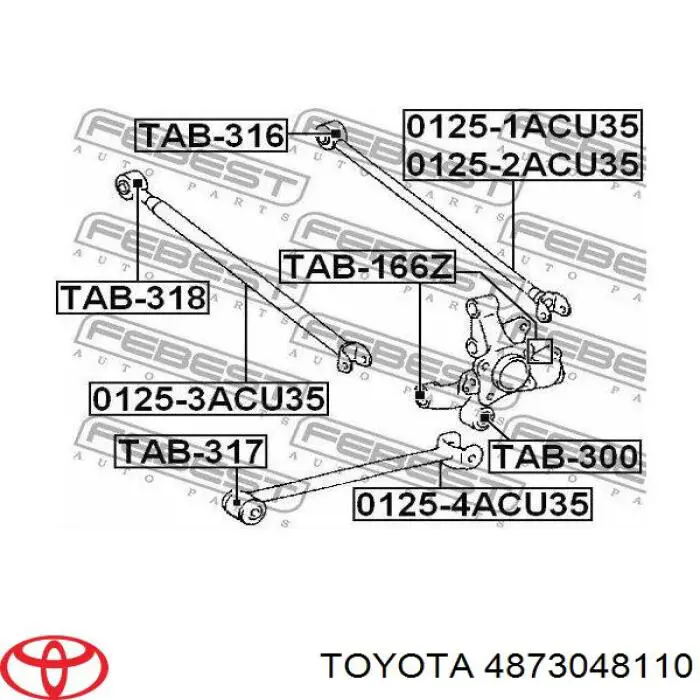 4873048110 Toyota тяга поперечна задньої підвіски