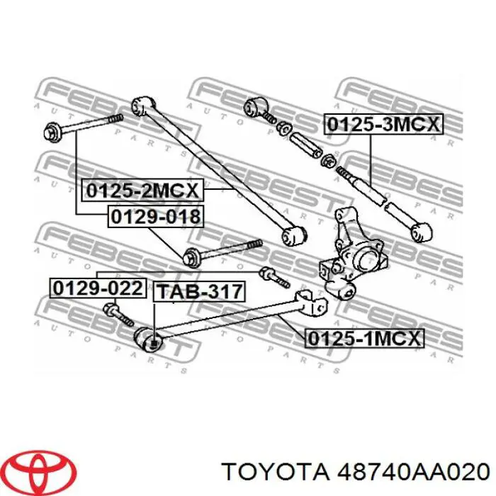 Купити 48740AA020 Toyota Тяга поперечна задньої підвіски