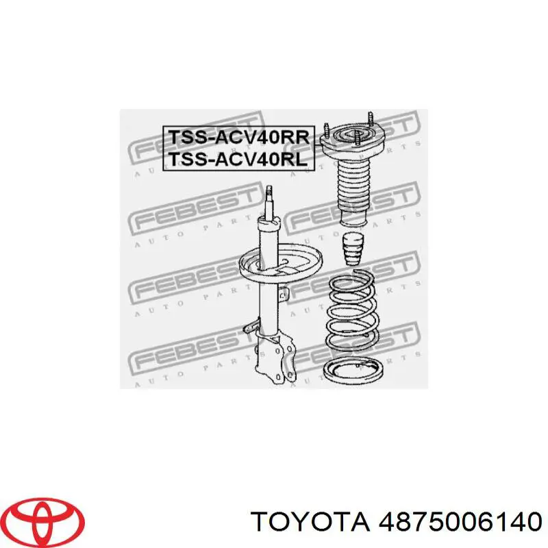Купити 4875006140 Toyota Опора амортизатора заднього, правого