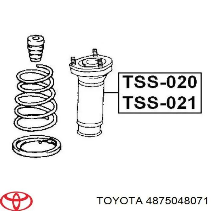 Купити 4875048071 Toyota Опора амортизатора заднього, правого