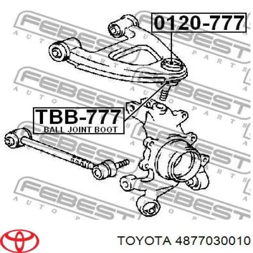 Сайлентблок заднього важеля Toyota 4877030010 ціна, від 12.43 USD