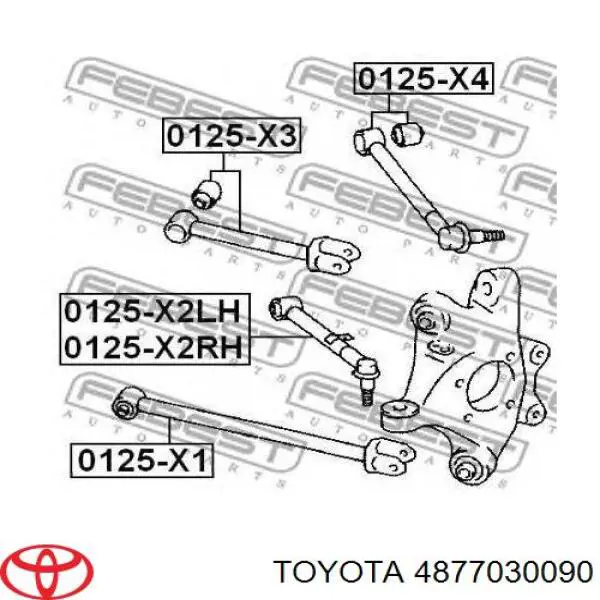 Поперечна тяга задньої підвіски Toyota 4877030090 ціна, від 12.94 USD