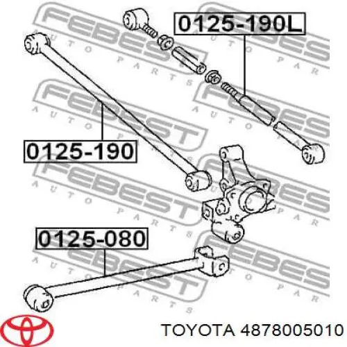 4878005010 Toyota важіль/тяга задньої підвіски подовжній нижній, лівий/правий