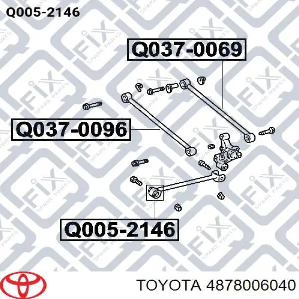 Тяга поздовжня задньої підвіски GP 4878006040 ціна, від 27.29 USD