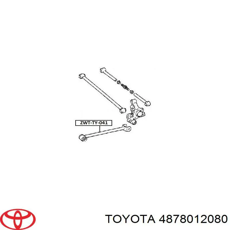 4878002020 Toyota Важіль/тяга задньої підвіски подовжній нижній, лівий/правий