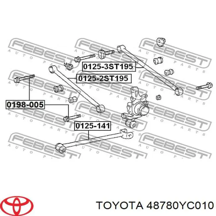 Тяга поздовжня задньої підвіски Toyota Camry (V30) (Тойота Камрі)