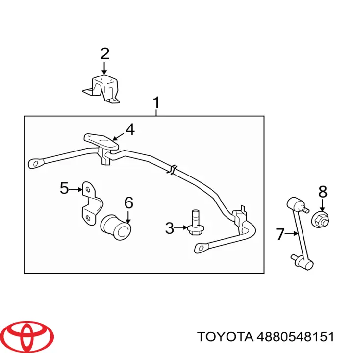 4880548151 Toyota Стабілізатор задньої балки