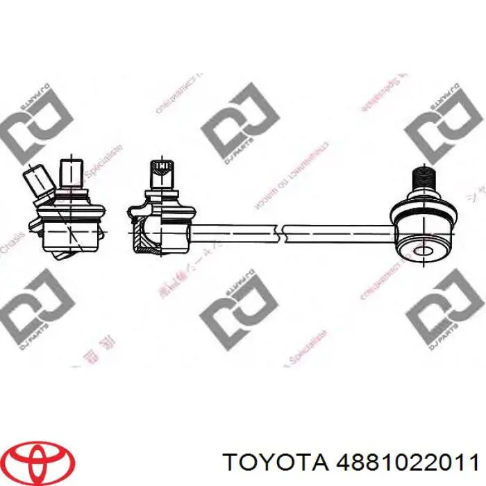 Стійка стабілізатора переднього, ліва 4881022011 Toyota