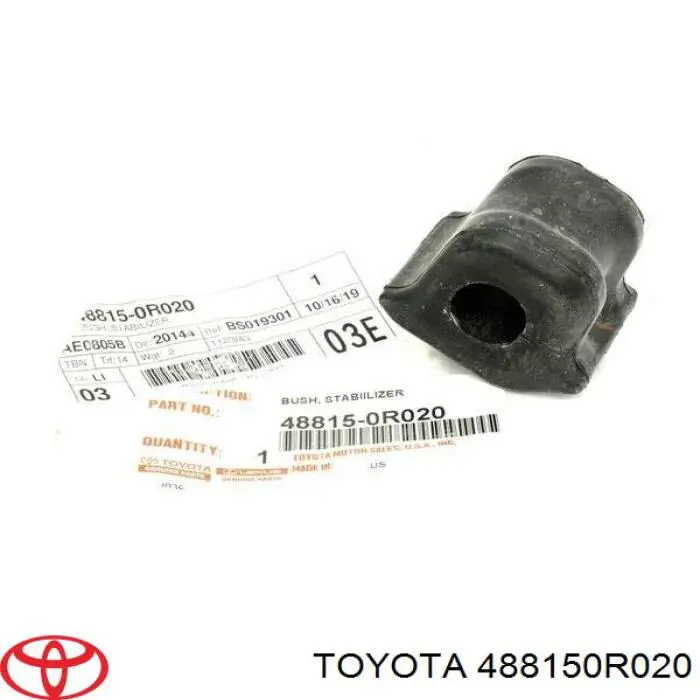 Втулка стабілізатора переднього, права Toyota 488150R020 ціна, від 12.27 USD