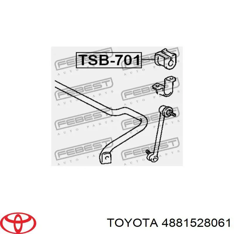 4881528061 Toyota Втулка стабілізатора переднього