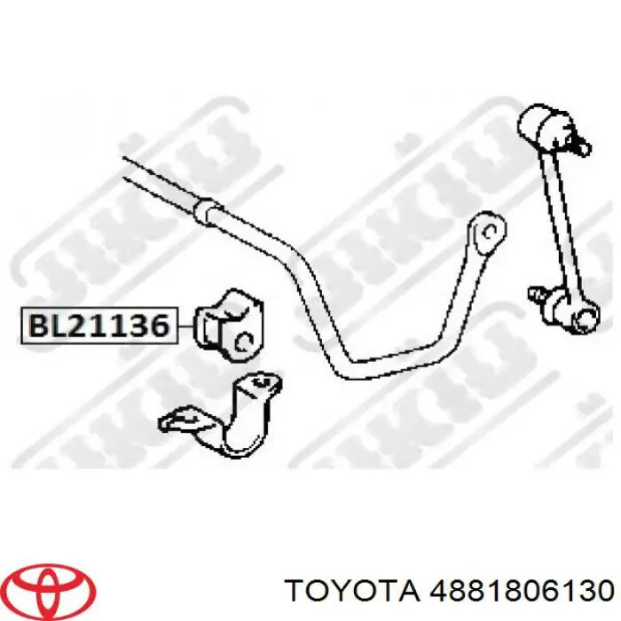 Втулка стабілізатора заднього Toyota 4881806130 ціна, від 2.74 USD