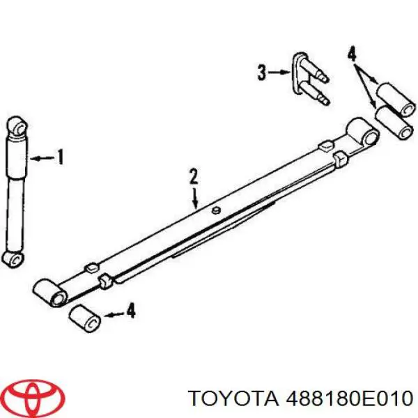 Втулка заднего стабилизатора TOYOTA 488180E010