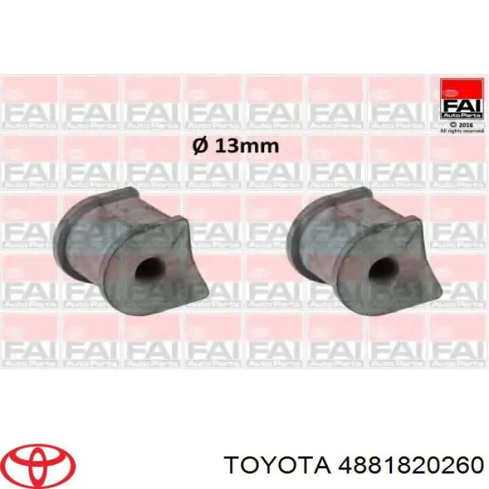 Втулка стабілізатора заднього Toyota 4881820260 ціна, від 2.60 USD