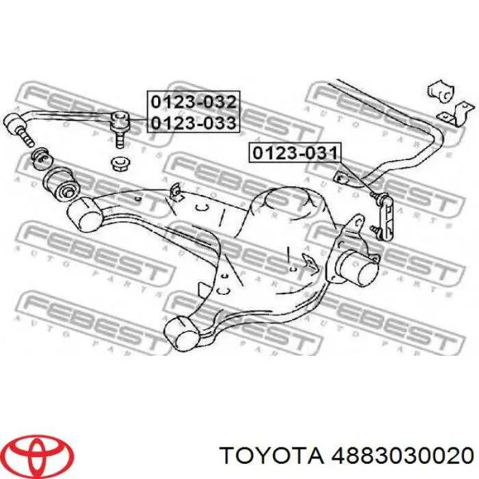 4883030020 Toyota Тяжка стабілізатора, заднього