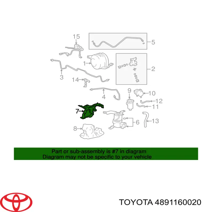 4891160020 Toyota кронштейн компресора пневмопідкачування (амортизаторів)