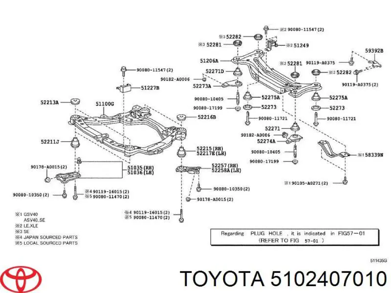  Toyota 5102407010 ціна, від 12.10 USD