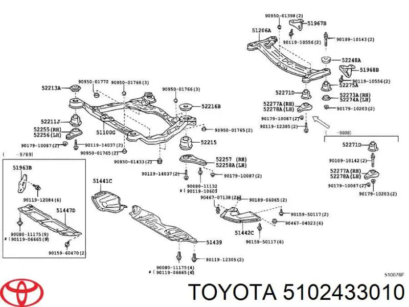  Toyota 5102433010 ціна, від 11.40 USD