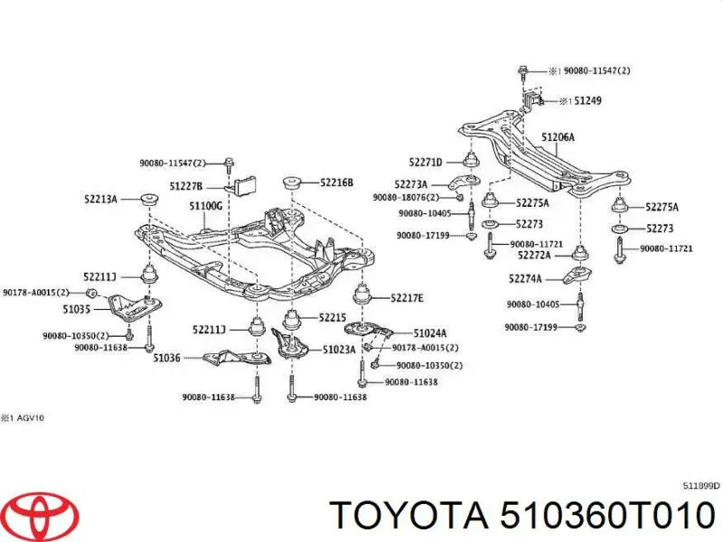 510360T010 Toyota 