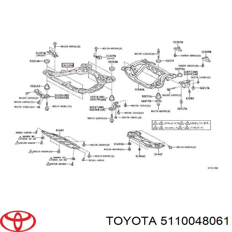 5110048061 Toyota Передня балка
