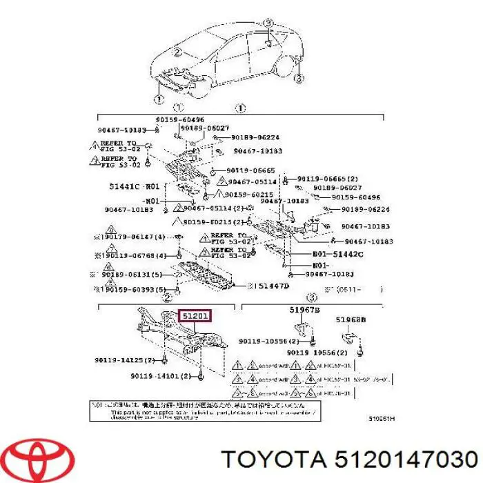 Підрамник передньої підвіски Toyota 5120147030 ціна, від 90.29 USD