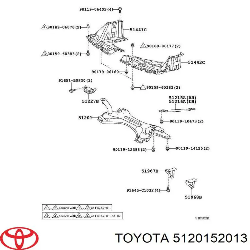 Підрамник передньої підвіски Toyota 5120152013 ціна, від  USD