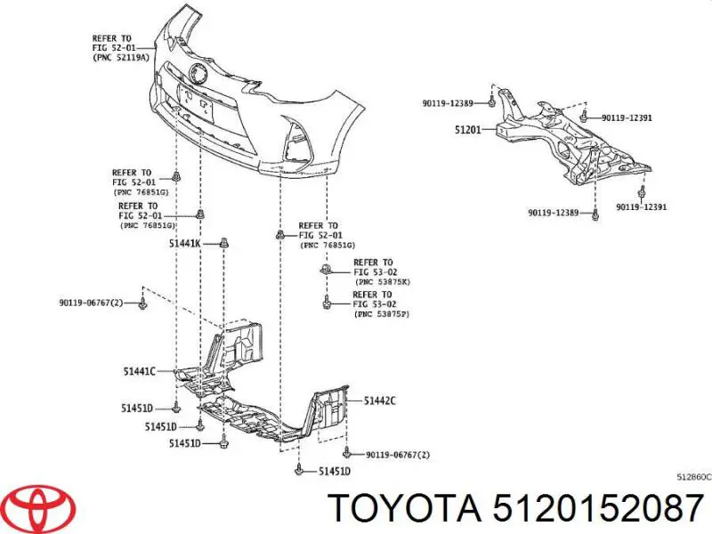 5120152087 Toyota Передня балка